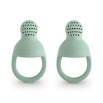 Mushie Silicone Fresh Food Feeder for Safe Self Feeding and Easy Cleaning - Baby & Toddler > Baby Health > Pacifiers & Teethers Silicone Fresh Food Feeder