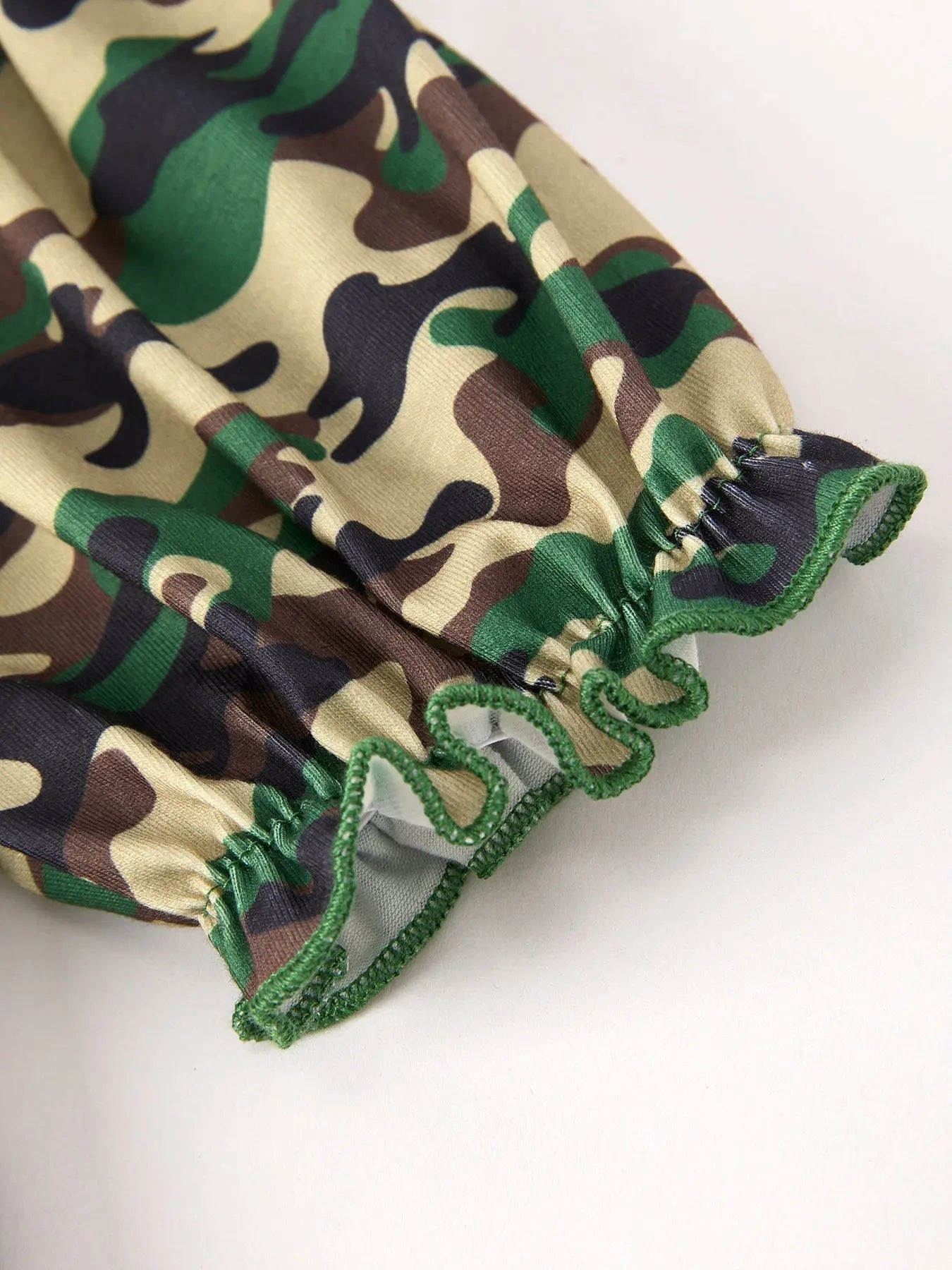 Rylee Faith Designs Camouflage Duck Smocking Embroidery Girls Dress - 