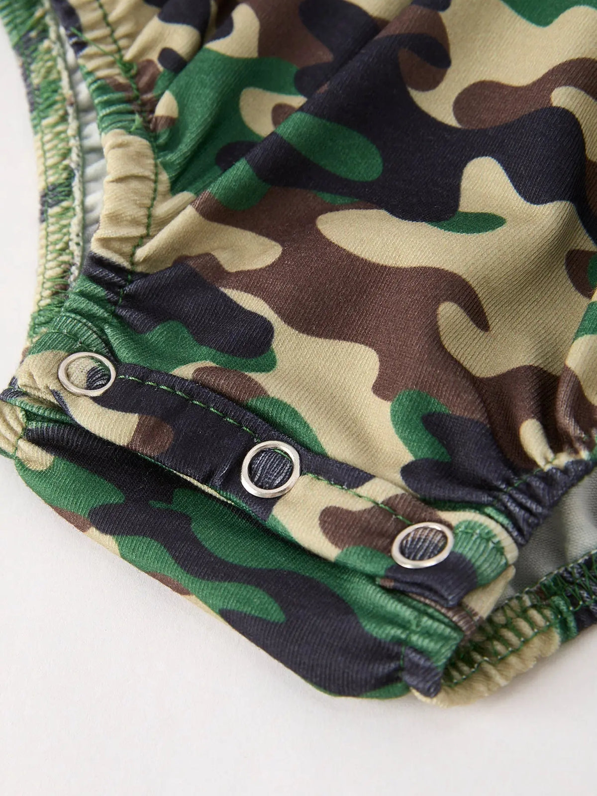 Rylee Faith Designs Camouflage Duck Smocking Embroidery Girls Romper - 