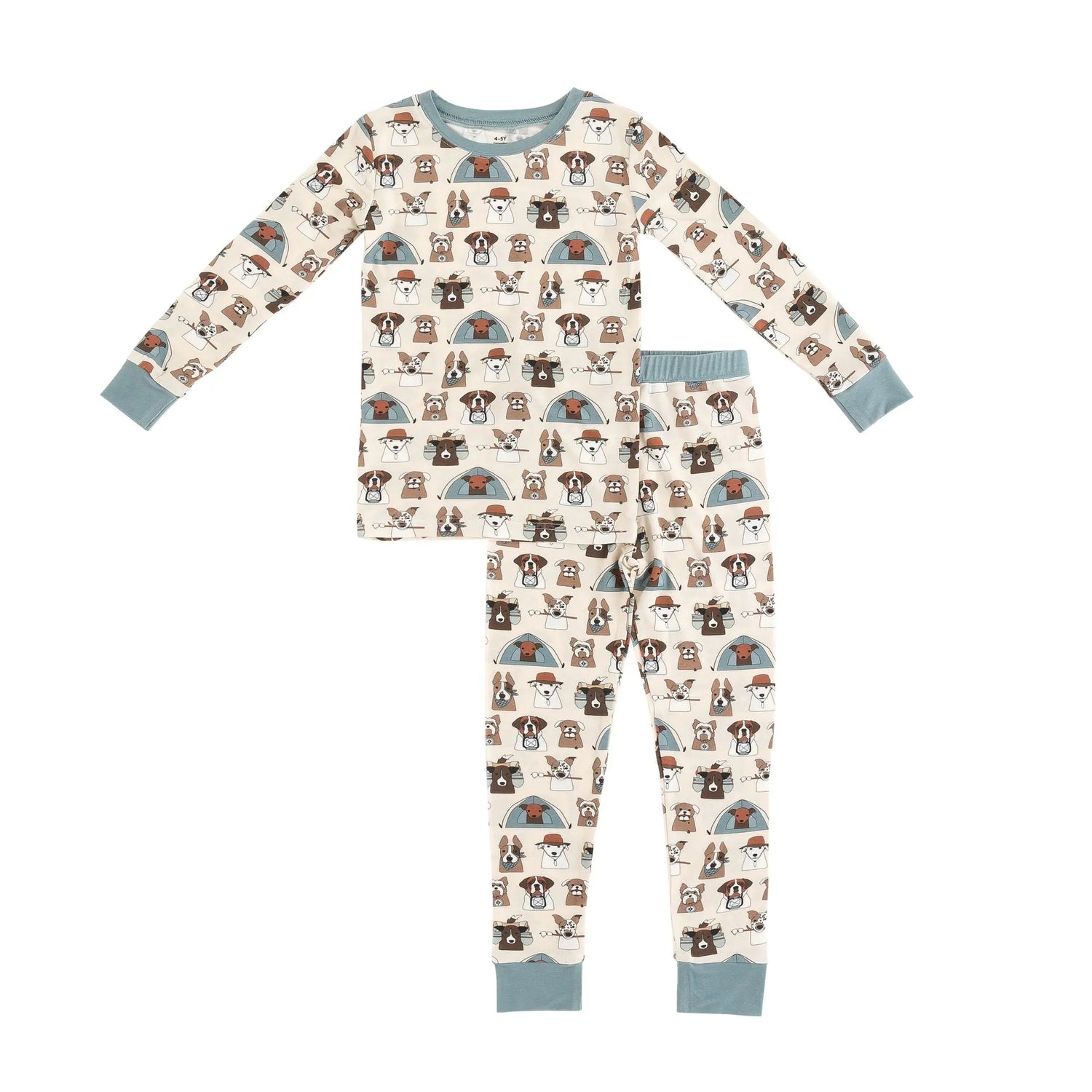 Dreamlet Camp Paws Long Sleeve Pajama Set Blue For Dogs Dreamlet - Apparel & Accessories > Clothing > Baby & Toddler Clothing > Baby & Toddler Sleepwear Two Piece PJs