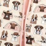 Dreamlet Camp Paws Romper Pink Camping Canine Print For Babies - Apparel & Accessories > Clothing > Baby & Toddler Clothing > Baby & Toddler Sleepwear Romper