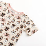 Dreamlet Camp Paws Short Sleeve Pajama Set Pink Kids Dreamlet - Apparel & Accessories > Clothing > Baby & Toddler Clothing > Baby & Toddler Sleepwear Two Piece PJs