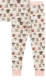 Dreamlet Camp Paws Short Sleeve Pajama Set Pink Kids Dreamlet - Apparel & Accessories > Clothing > Baby & Toddler Clothing > Baby & Toddler Sleepwear Two Piece PJs