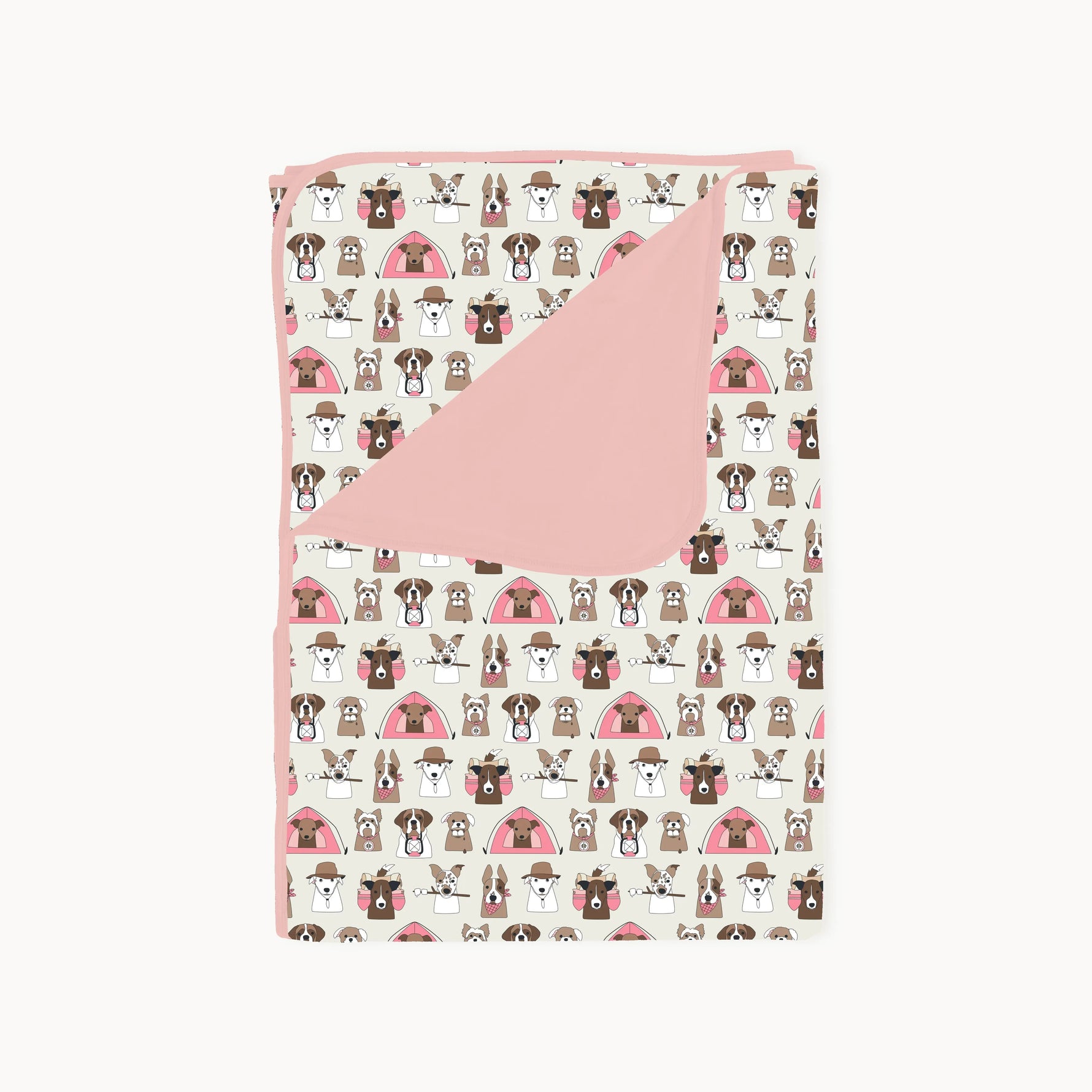 Dreamlet Dream Blanket Camp Paws Pink Triple Layer Bamboo Soft - Apparel & Accessories > Clothing > Baby & Toddler Clothing > Baby & Toddler Sleepwear Dream Blankets