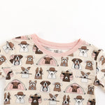 Dreamlet Camp Paws Long Sleeve Pajama Set Pink For Dogs Dreamlet - Apparel & Accessories > Clothing > Baby & Toddler Clothing > Baby & Toddler Sleepwear Two Piece PJs