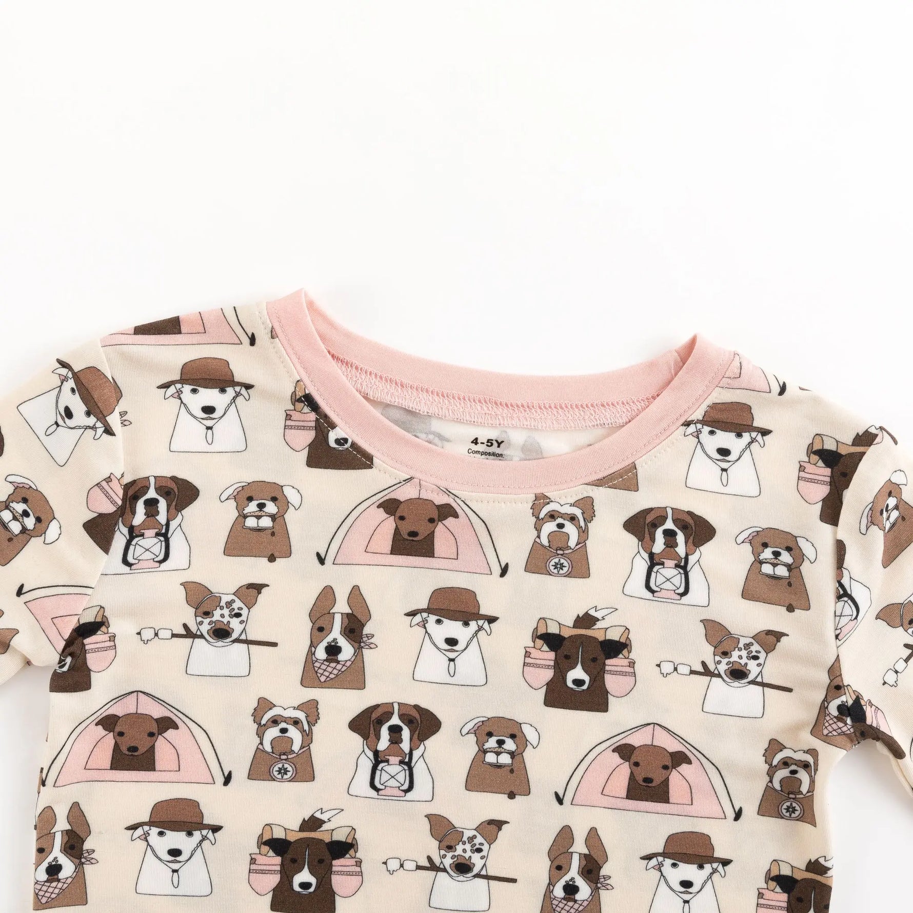 Dreamlet Camp Paws Long Sleeve Pajama Set Pink For Dogs Dreamlet - Apparel & Accessories > Clothing > Baby & Toddler Clothing > Baby & Toddler Sleepwear Two Piece PJs