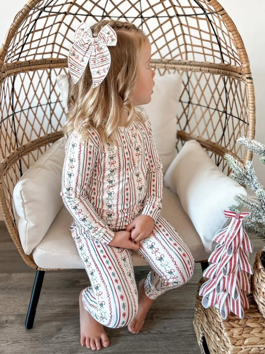 Little Joy Co. Candy Cane Lane 2pc Bamboo Pajamas - Everetts Place Boutique - 