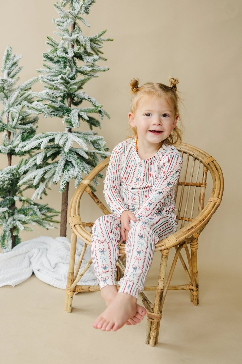 Little Joy Co. Candy Cane Lane 2pc Bamboo Pajamas - Everetts Place Boutique - 