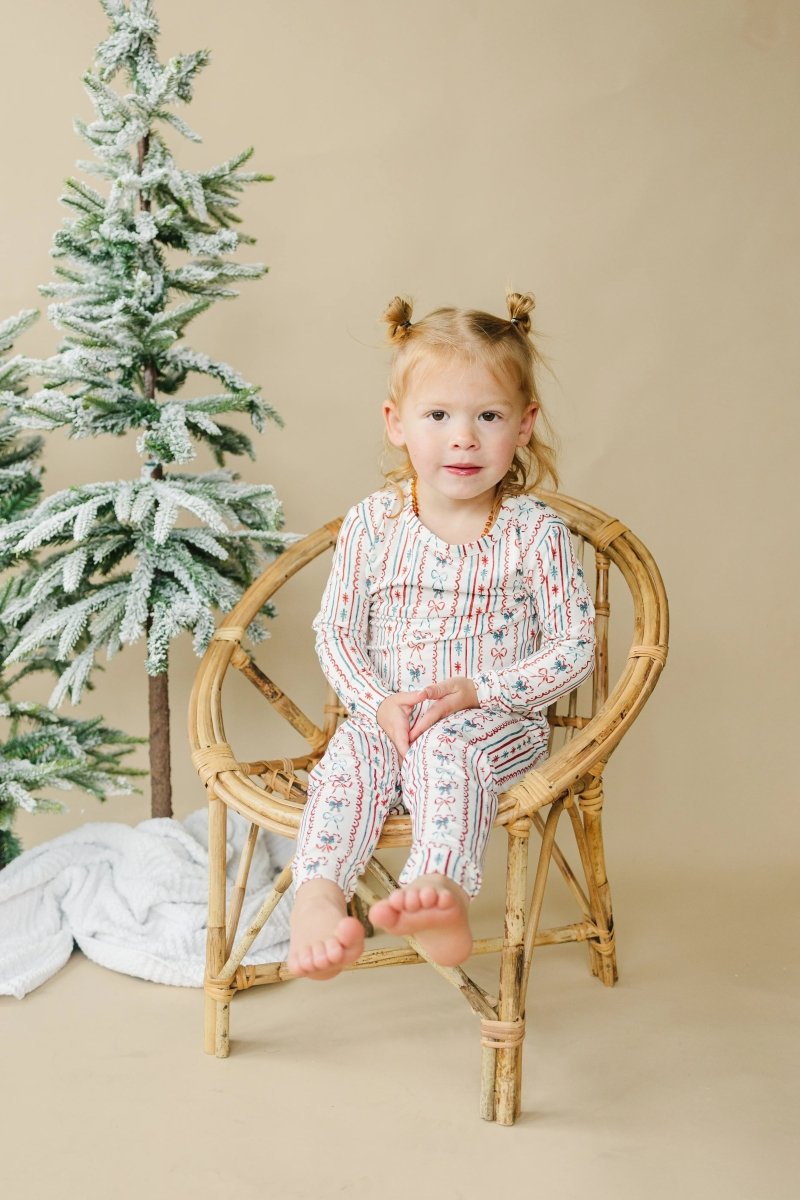 Little Joy Co. Candy Cane Lane 2pc Bamboo Pajamas - Everetts Place Boutique - 