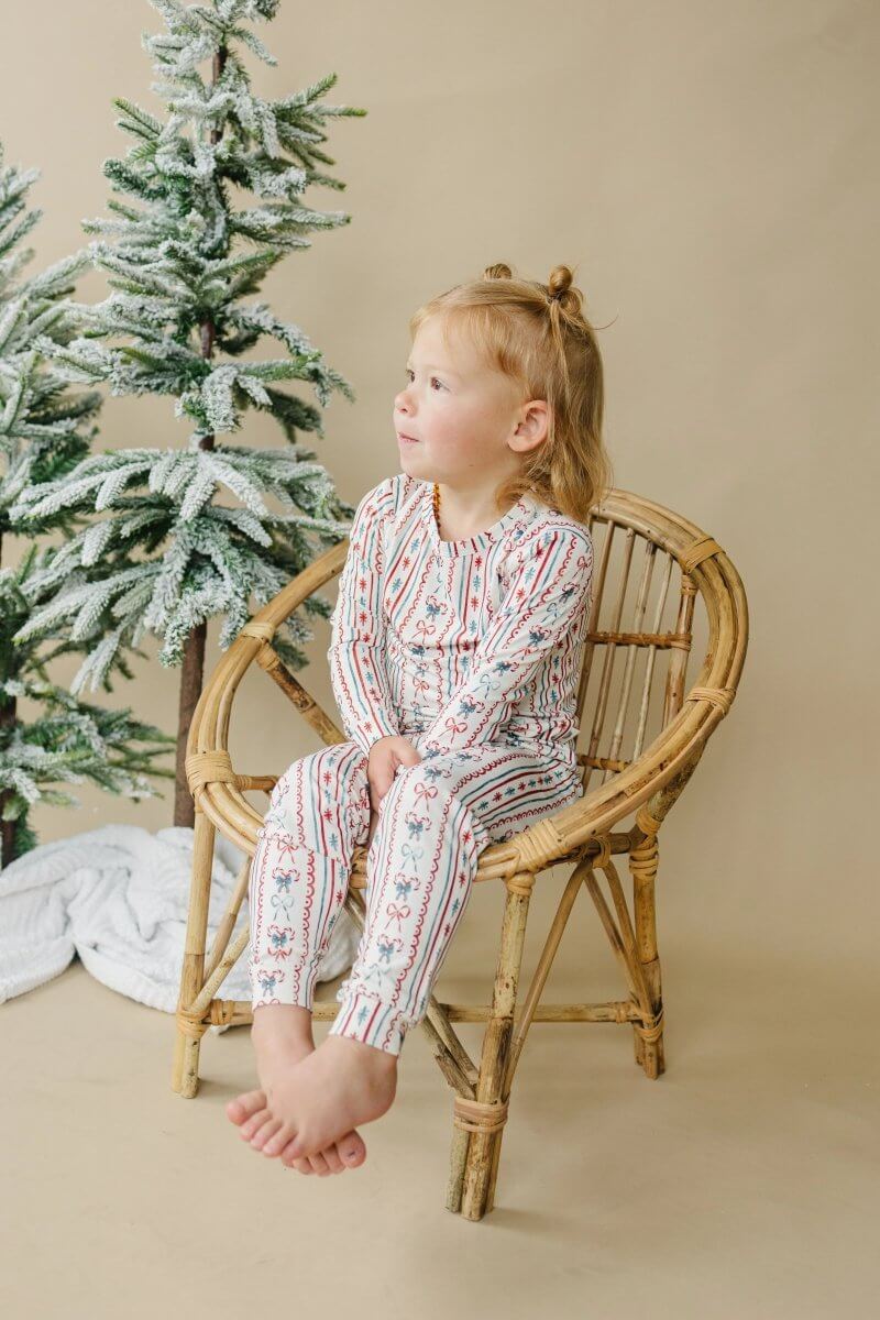 Little Joy Co. Candy Cane Lane 2pc Bamboo Pajamas - Everetts Place Boutique -
