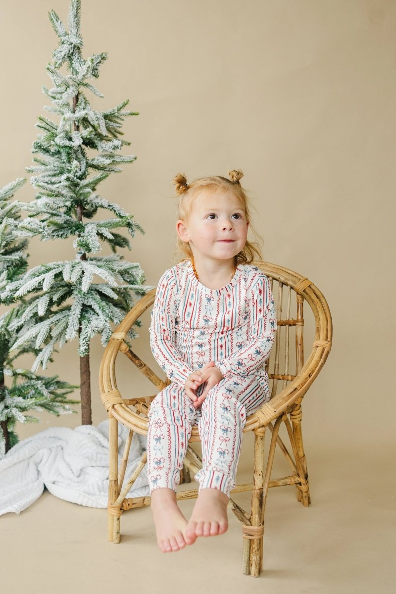 Little Joy Co. Candy Cane Lane 2pc Bamboo Pajamas - Everetts Place Boutique - 