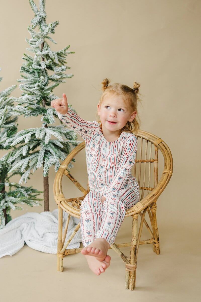 Little Joy Co. Candy Cane Lane 2pc Bamboo Pajamas - Everetts Place Boutique -