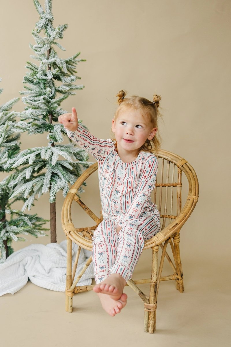 Little Joy Co. Candy Cane Lane 2pc Bamboo Pajamas - Everetts Place Boutique - 