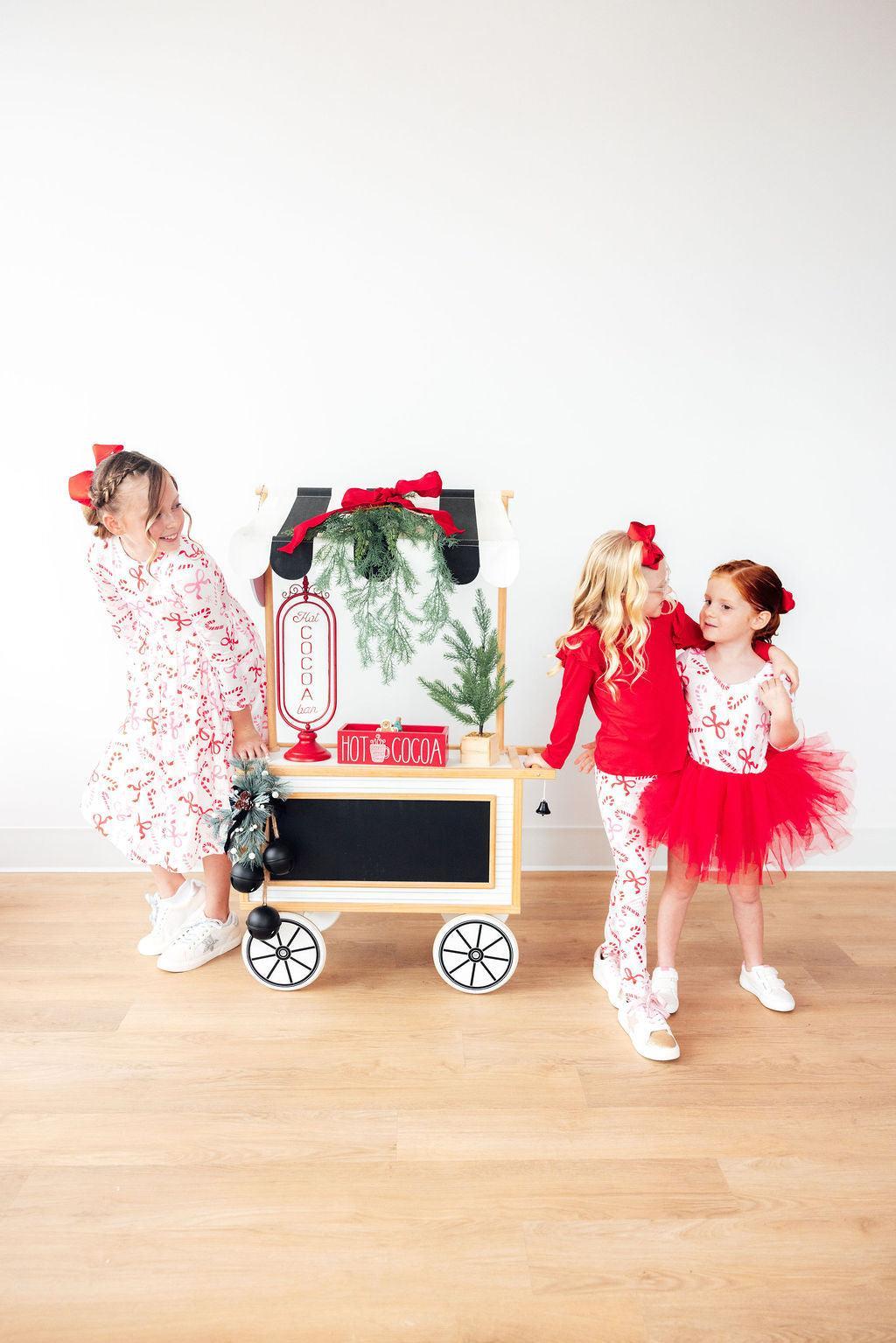 Candy Cane Lane 3 4 Tutu Leotard For Girls Fluffy Layers Mila & Rose ® Everetts Place: Online Boutique