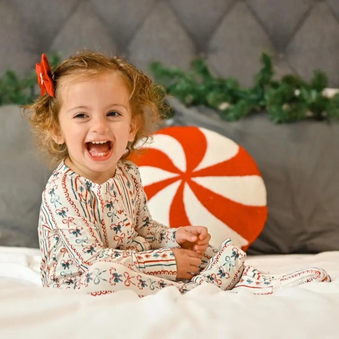 Little Joy Co. Candy Cane Lane Bamboo Zippy Pajamas - Everetts Place Boutique - 