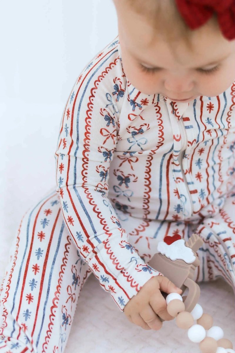 Little Joy Co. Candy Cane Lane Bamboo Zippy Pajamas - Everetts Place Boutique - 