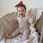 Little Joy Co. Candy Cane Lane Bamboo Zippy Pajamas - Everetts Place Boutique - 