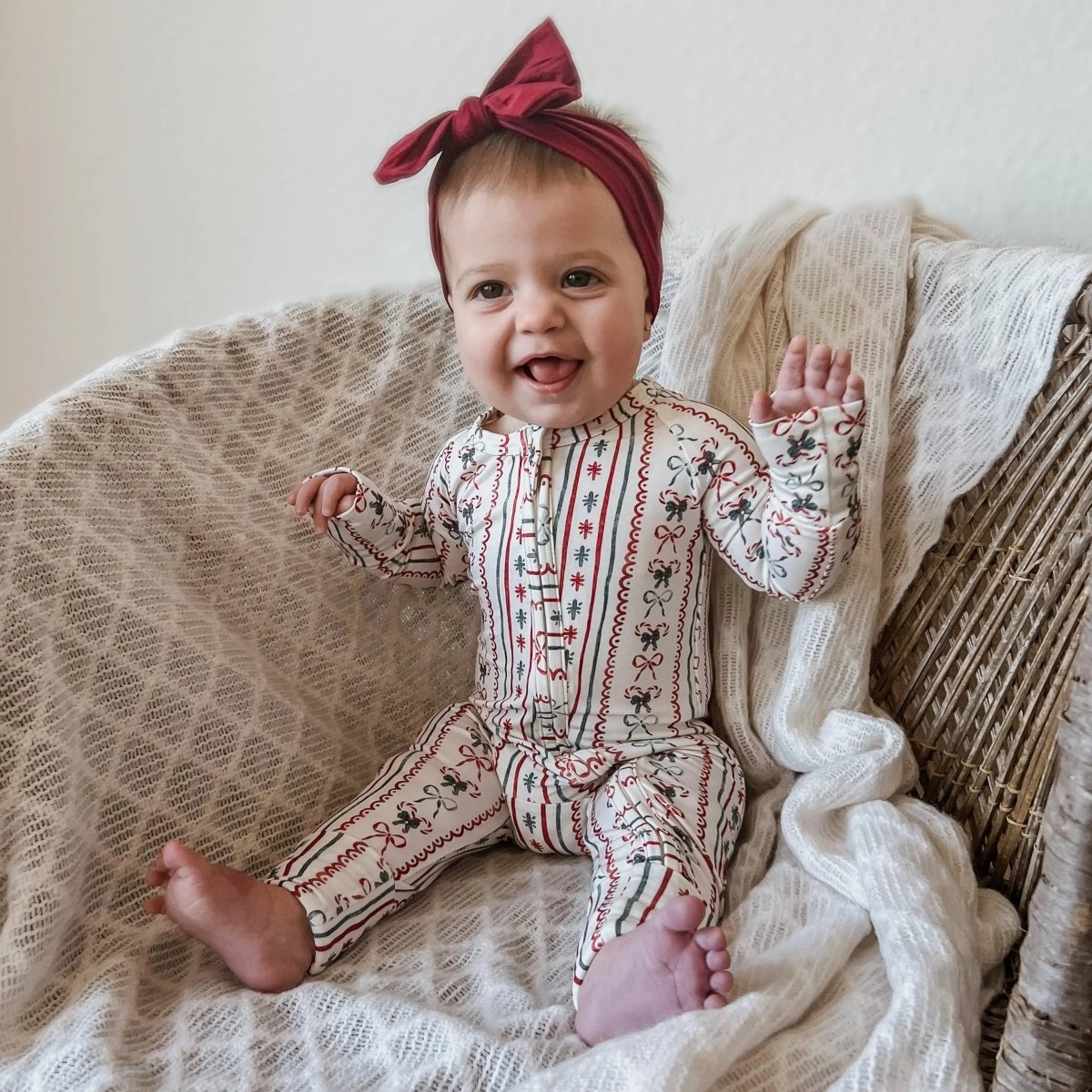 Little Joy Co. Candy Cane Lane Bamboo Zippy Pajamas - Everetts Place Boutique - 