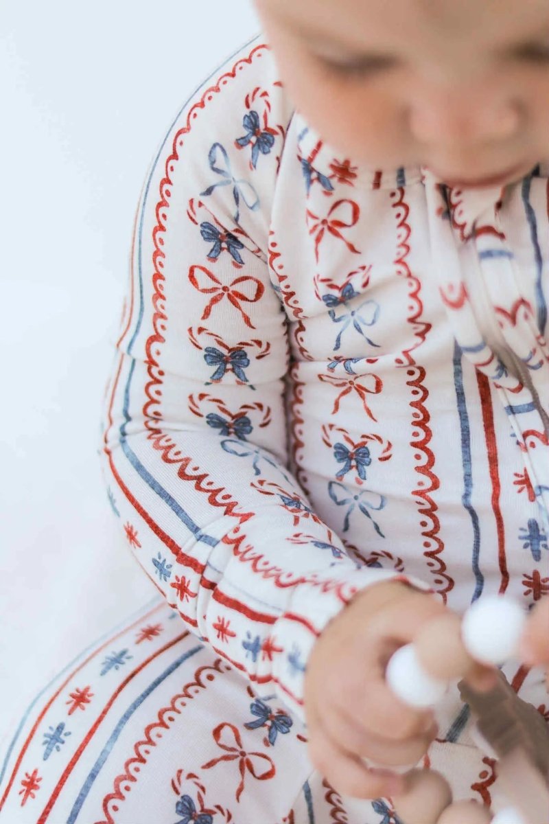 Little Joy Co. Candy Cane Lane Bamboo Zippy Pajamas - Everetts Place Boutique - 