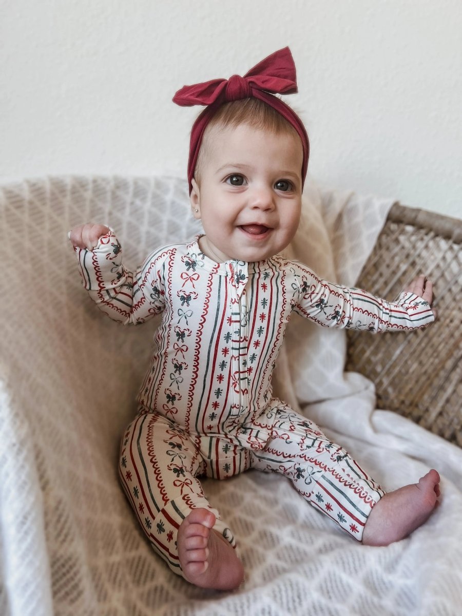 Little Joy Co. Candy Cane Lane Bamboo Zippy Pajamas - Everetts Place Boutique - 