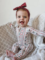Little Joy Co. Candy Cane Lane Bamboo Zippy Pajamas - Everetts Place Boutique - 