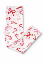 Mila & Rose Candy Cane Lane organic cotton baby leggings