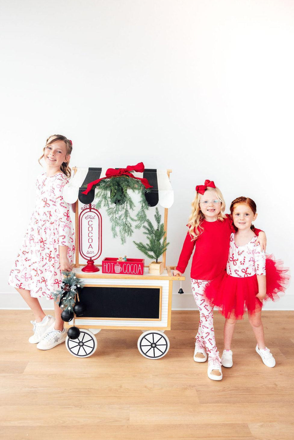 Candy Cane Lane Long Sleeve Pocket Twirl Dress For Girls Mila & Rose ® Everetts Place: Online Boutique