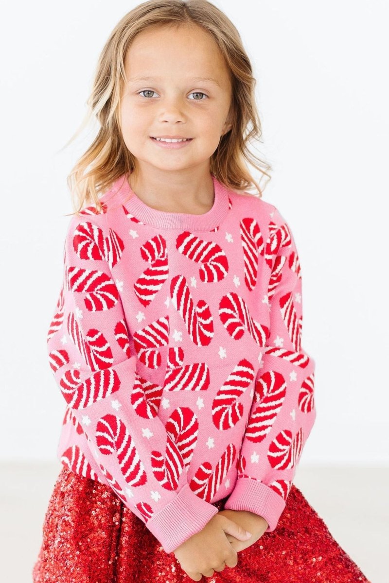 Mila & Rose ® Candy Canes Sweater Cozy Knit for Winter Mila and Rose - Everetts Place Boutique - 