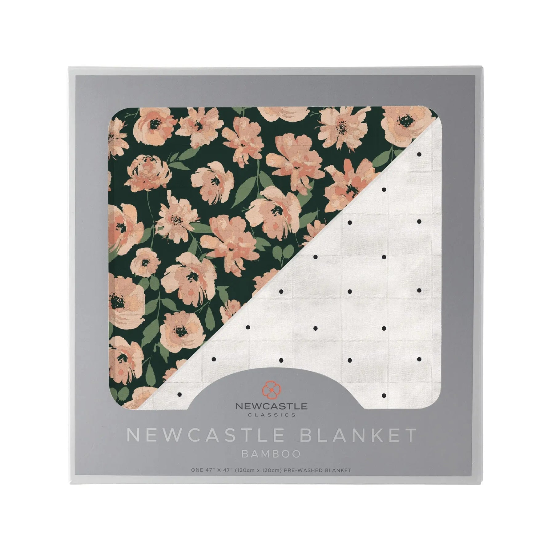 Canyon Sunset Flowers and White Polka Dot Newcastle Blanket Newcastle Classics 