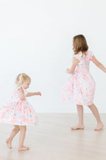 Castles and Rainbows Flutter Sleeve Twirl Dress for Girls Mila & Rose ® Everetts Place: Online Boutique