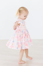 Castles and Rainbows Flutter Sleeve Twirl Dress for Girls Mila & Rose ® Everetts Place: Online Boutique