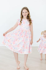 Castles and Rainbows Flutter Sleeve Twirl Dress for Girls Mila & Rose ® Everetts Place: Online Boutique