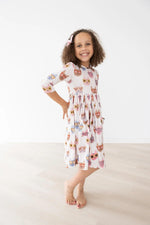 Mila & Rose ® Cattitude Three Quarter Sleeve Pocket Twirl Dress for Girls - Apparel & Accessories > Clothing > Dresses Twirl Pocket Dress 3/4