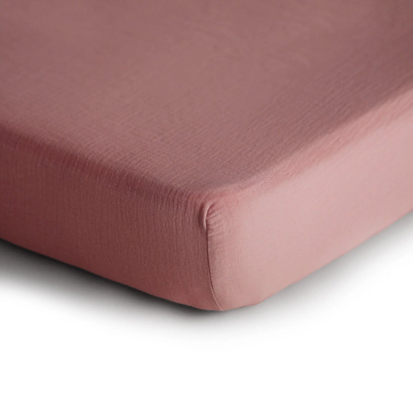 Mini Muslin Crib Sheet 100 Percent Cotton Extra Soft Breathable Fabric Full Elastic Edges Pre-Washed For Softness Mushie