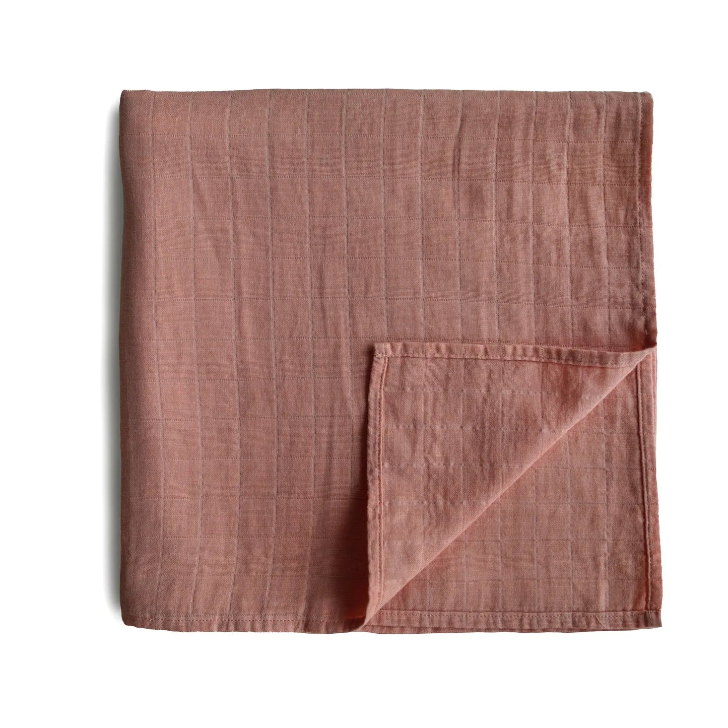 Organic Cotton Muslin Swaddle Blanket for Baby Cuddling and Nursing Mushie