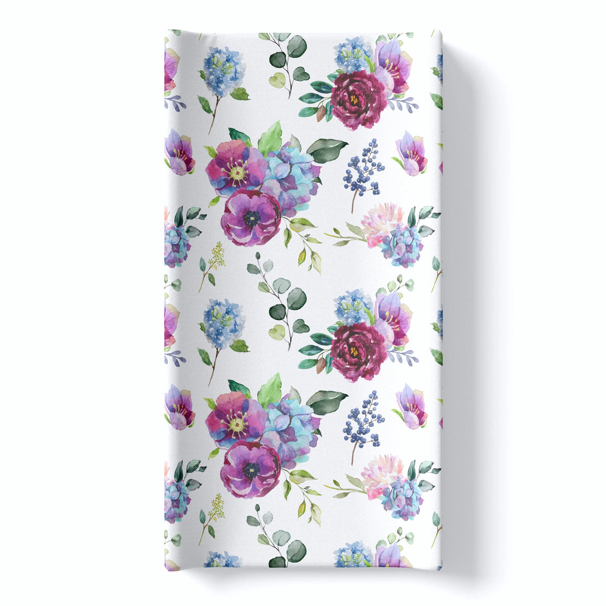 Changing Pad Cover - Blue Floral Honey Lemonade 