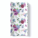 Changing Pad Cover - Blue Floral Honey Lemonade 