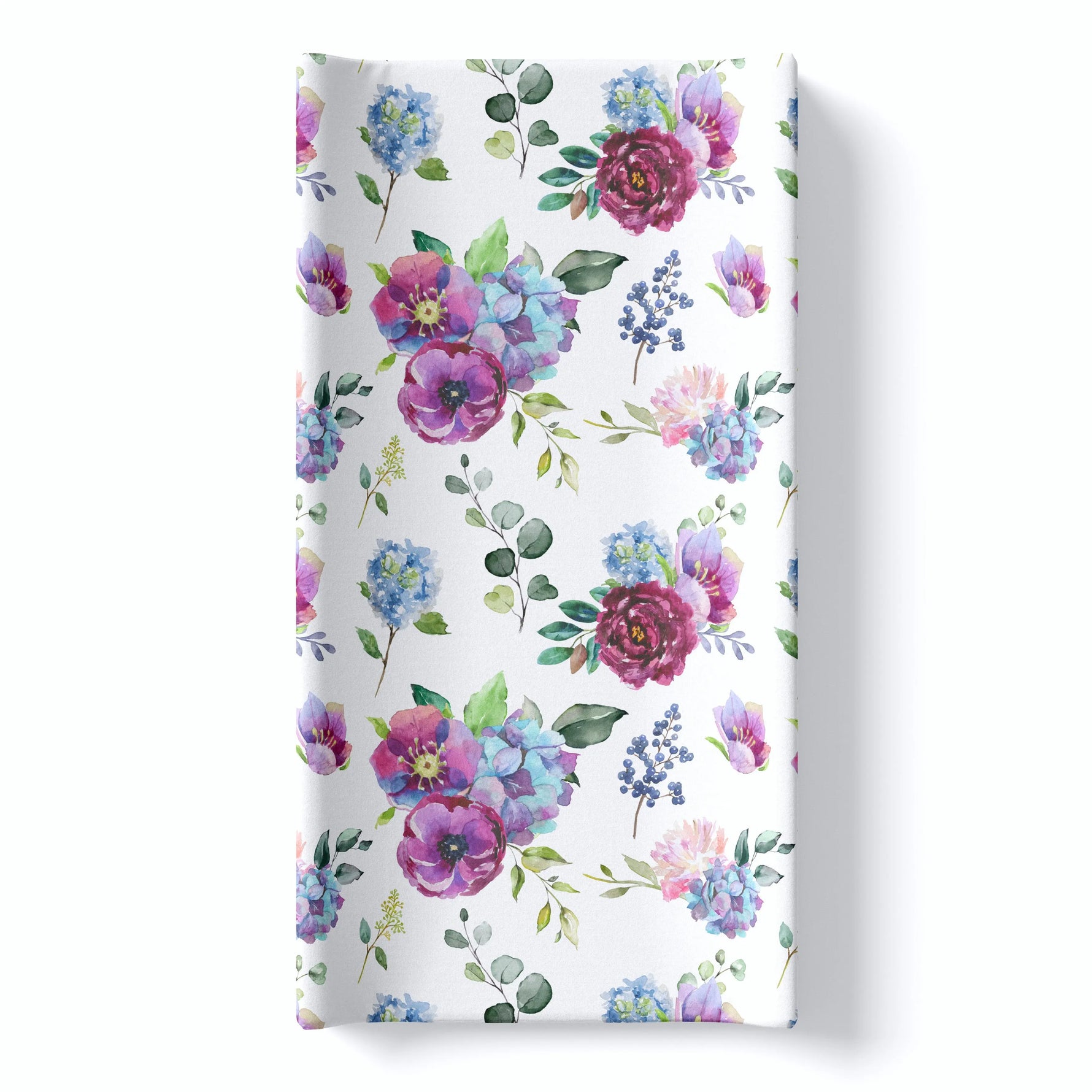 Changing Pad Cover - Blue Floral Honey Lemonade 