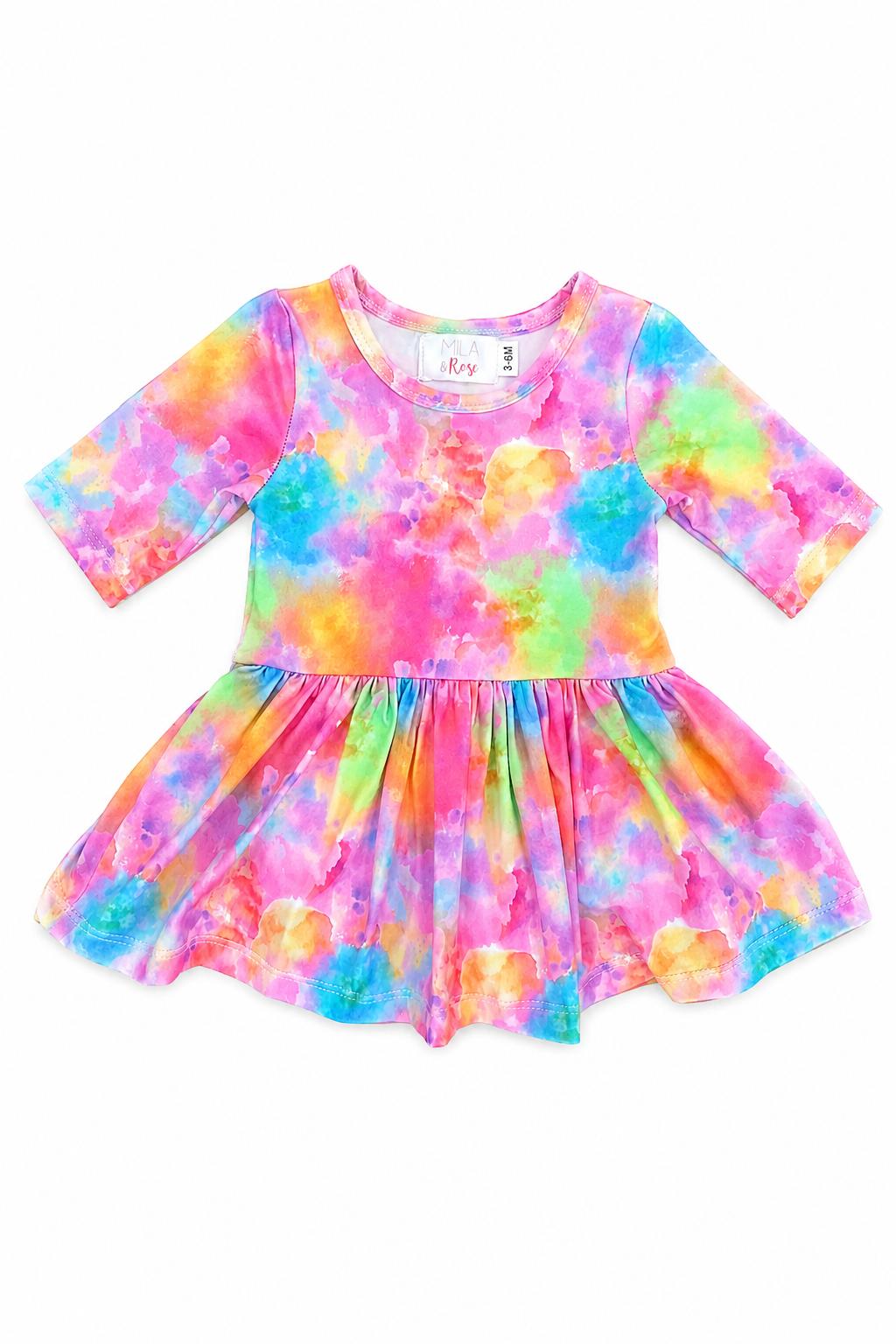 Swirly Whirly 3/4 Sleeve Twirl Bodysuit by Mila & Rose ®