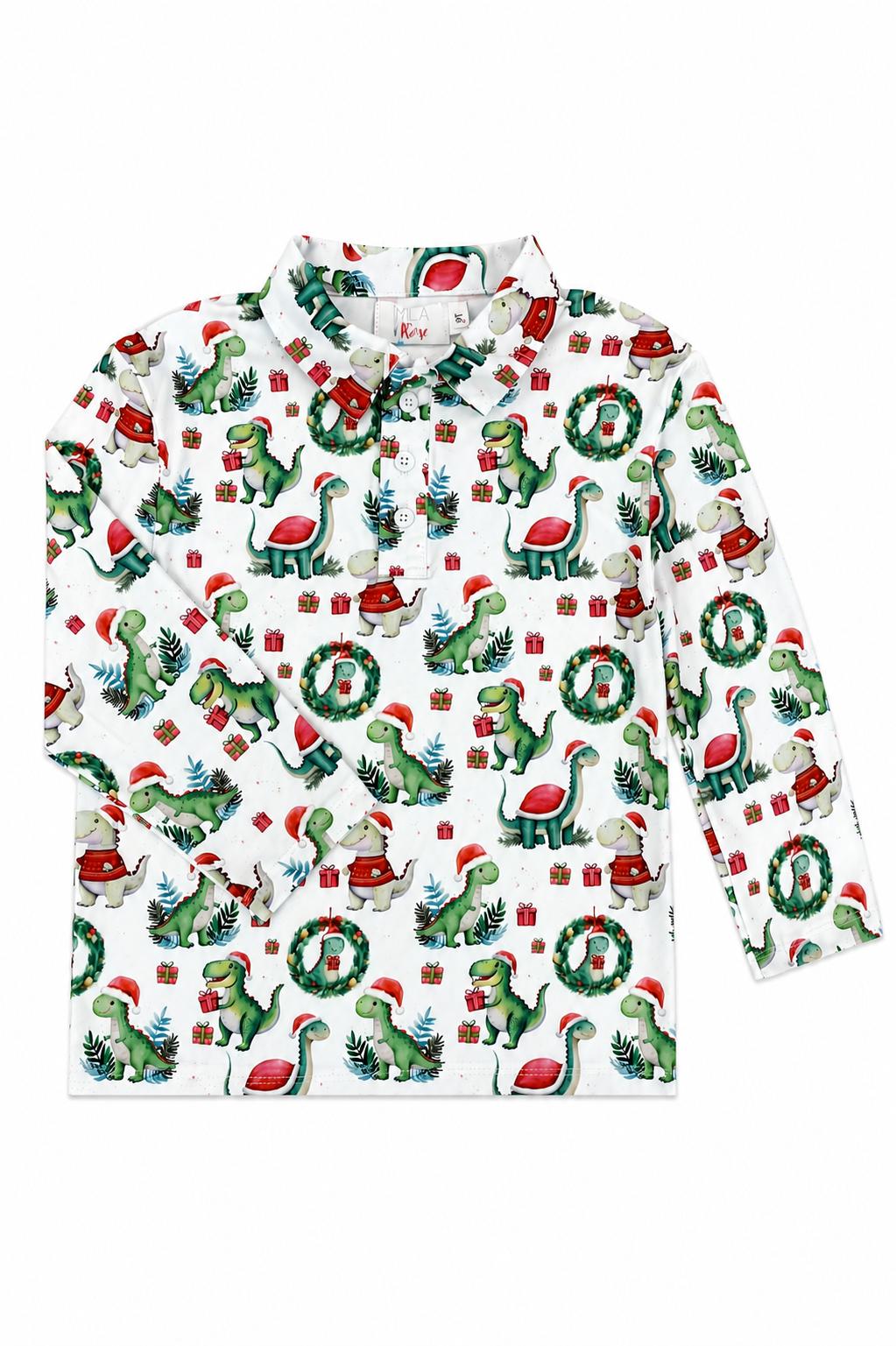 Santa Saurus L/S Polo by Mila & Rose ®