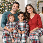Christmas Plaid Family Matching Soft Bamboo Pajamas by Tesa Babe