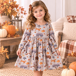 Forest Frolic Twirl Dress - Bamboo Fall Girls Outfit by Tesa Babe