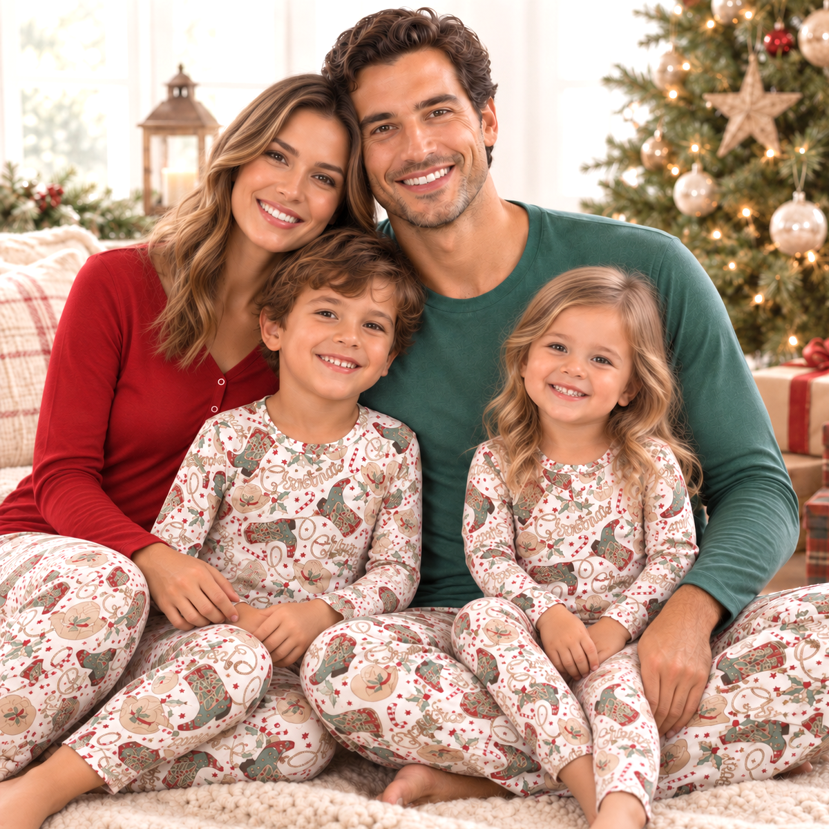 Western Christmas Family Matching Bamboo Pajamas - Cowboy by Tesa Babe