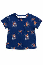 Montana State University Blue Bobcat Ruffle Pocket Tee by Mila & Rose ®