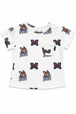 Montana State University White Bobcat Ruffle Pocket Tee by Mila & Rose ®