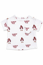 Virginia Tech White Hokie Ruffle Pocket Tee by Mila & Rose ®