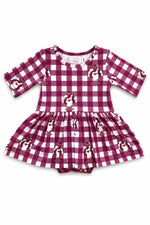 Virginia Tech Plaid Hokie 3/4 Sleeve Twirl Bodysuit by Mila & Rose ®