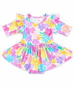 Colorful Carnations 3/4 Sleeve Flutter Twirl Bodysuit by Mila & Rose ®