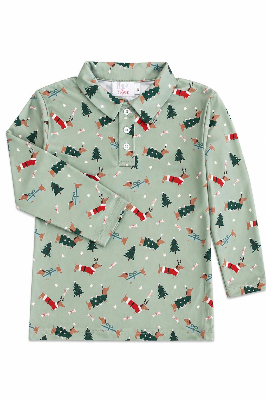 Dachshund Through the Snow L/S Polo by Mila & Rose ®