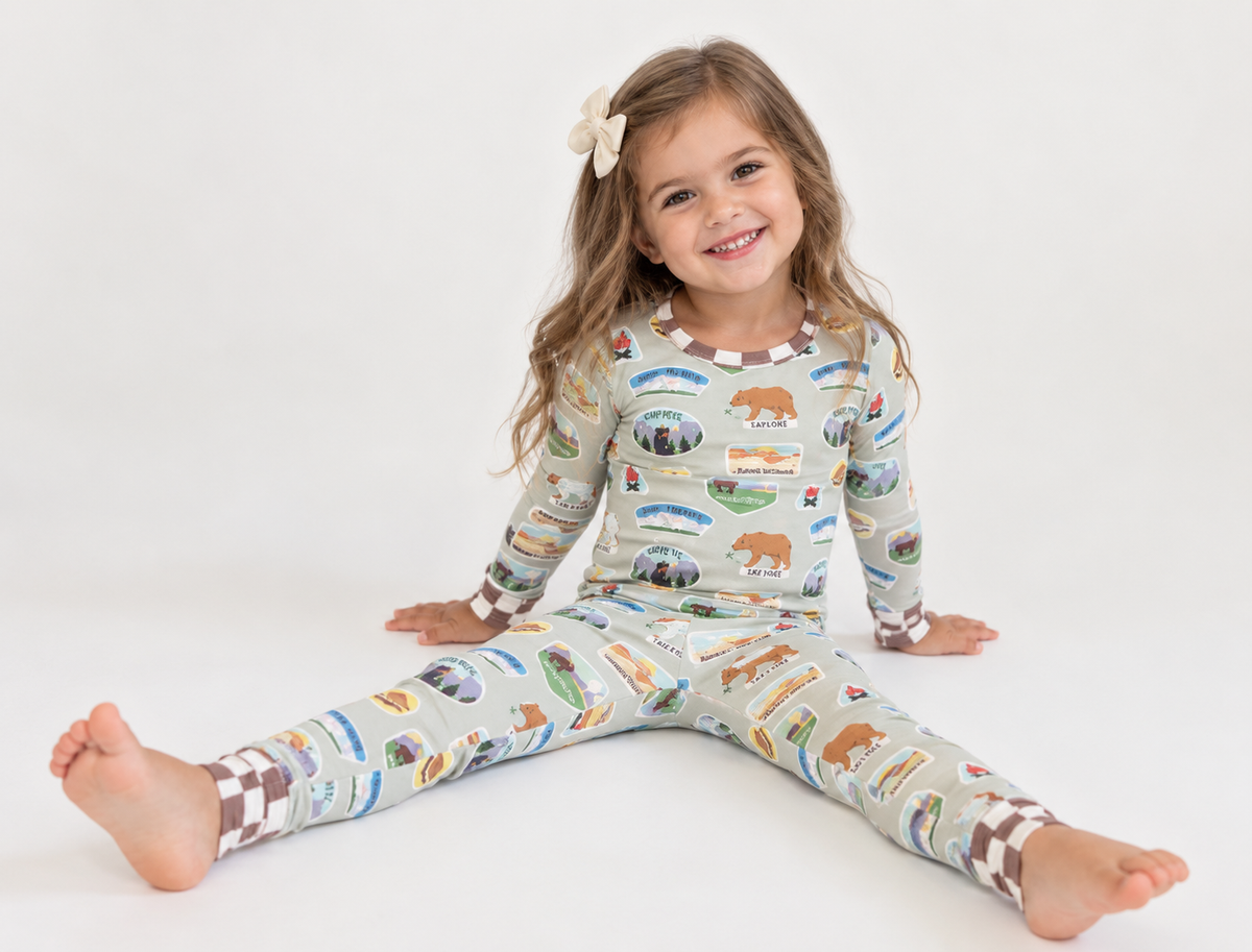 My First National Parks Trip Bamboo Toddler Pajamas | Two-Piece Adventure Sleepwear by Rayn’s Tiny Stitches